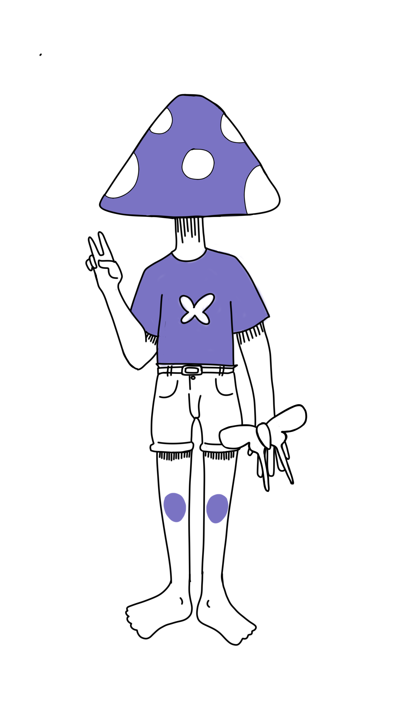 Illustration d'un bonhomme champignon