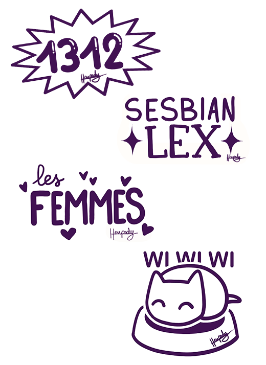 Designs de stickers monochromes